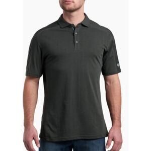 KÜHL Men's KÜHLDRY Polo shirt - color carbon - size large- excellent condition
